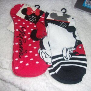Bundle of Disney Mickey Mouse & Minnie Mouse No Show Socks New Sz 4-10